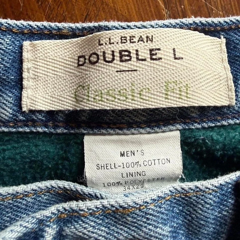 L.L.Bean | Double L Classic Fit Fleece Lined Jeans - Picture 2 of 8
